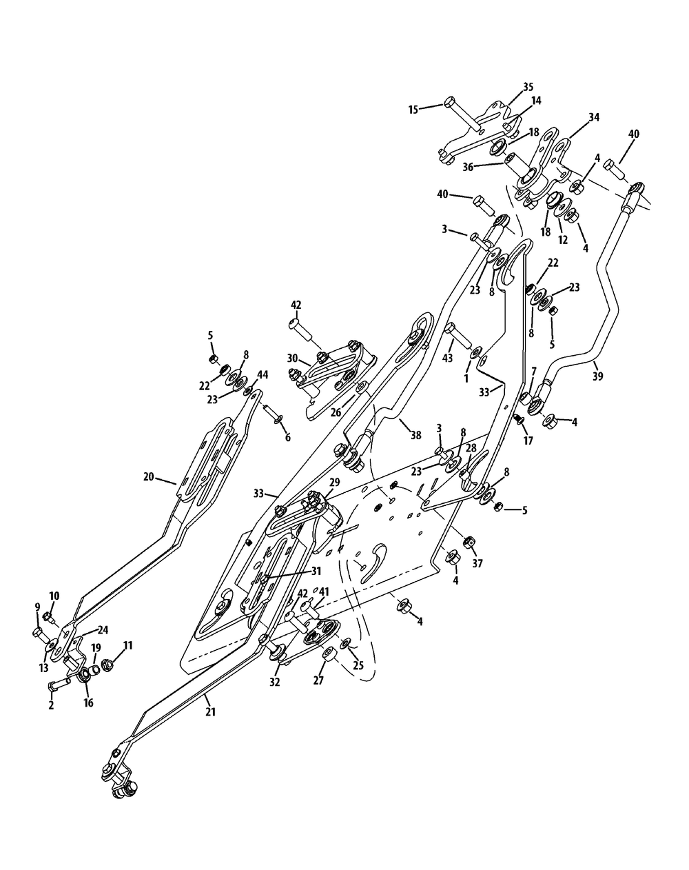 Control Assembly Diagram and Parts List for S6031-KW 53DI8DU6050-31HP Cub Cadet Lawn Tractor